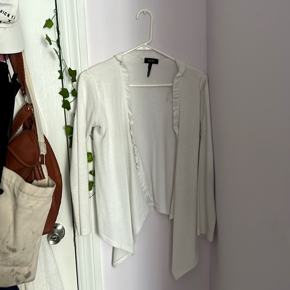 DKNY White Cardigan